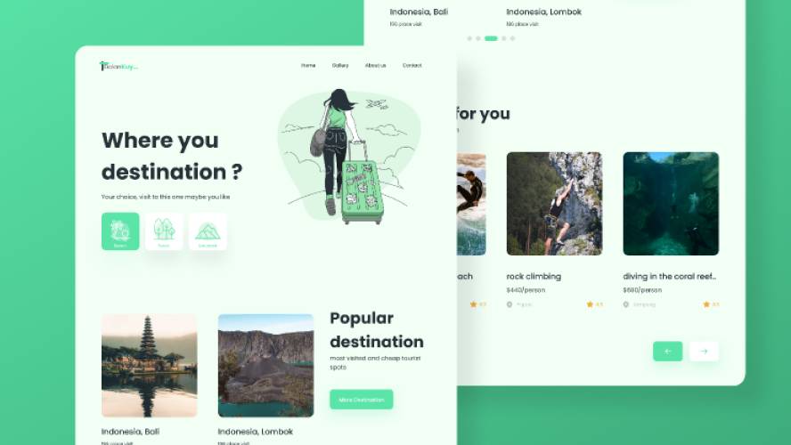 Figma Travel Landing Page Concept