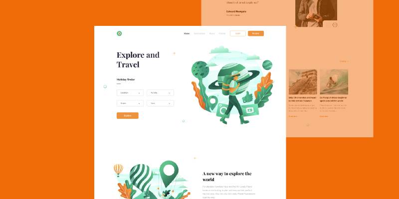 Figma Travel Landing Page Free Download