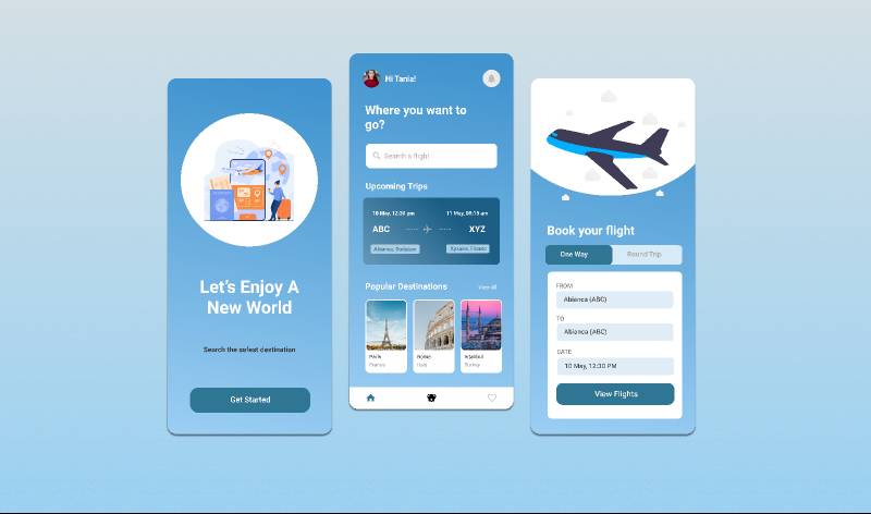Figma Travel Mobile App Design