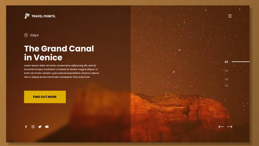 Figma travel website landing page design