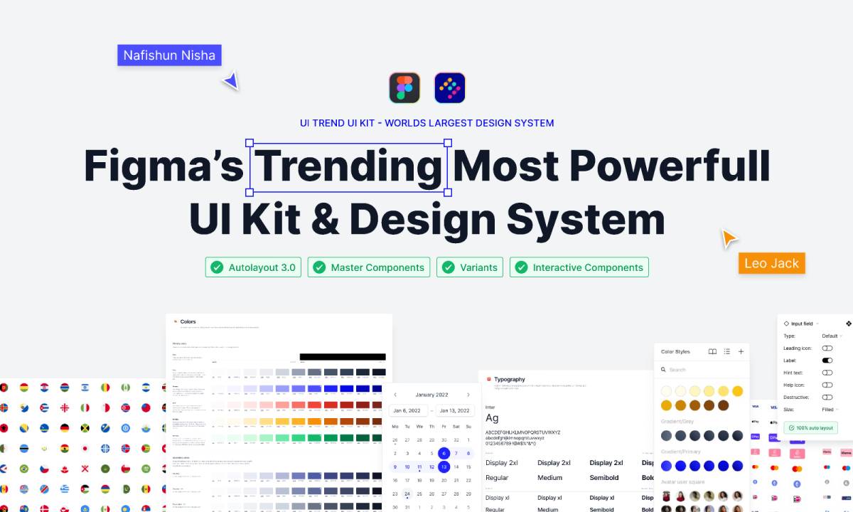 Figma Trending and most powerful UI Kit and Design System.