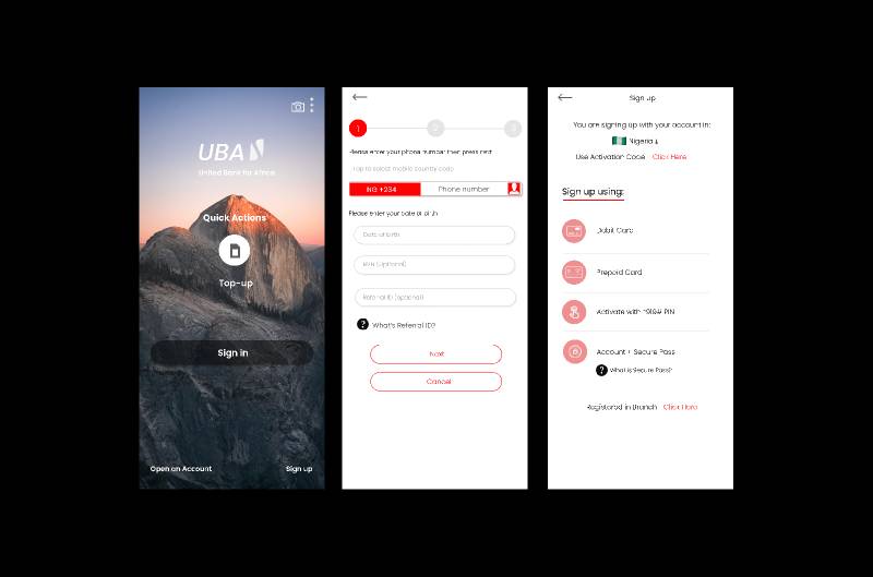 Figma UBA Bank App Template Free Download