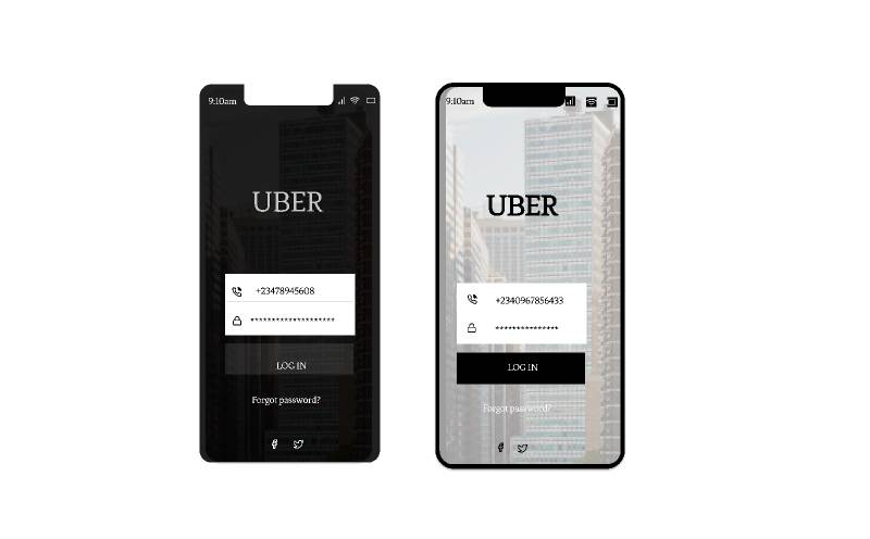 Figma UBER UI Free Template