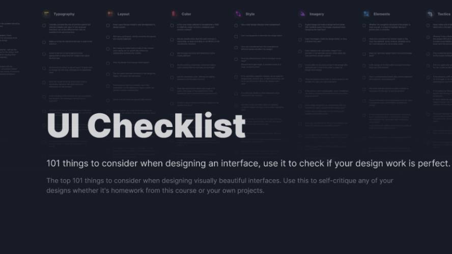 Figma UI Checklist Template