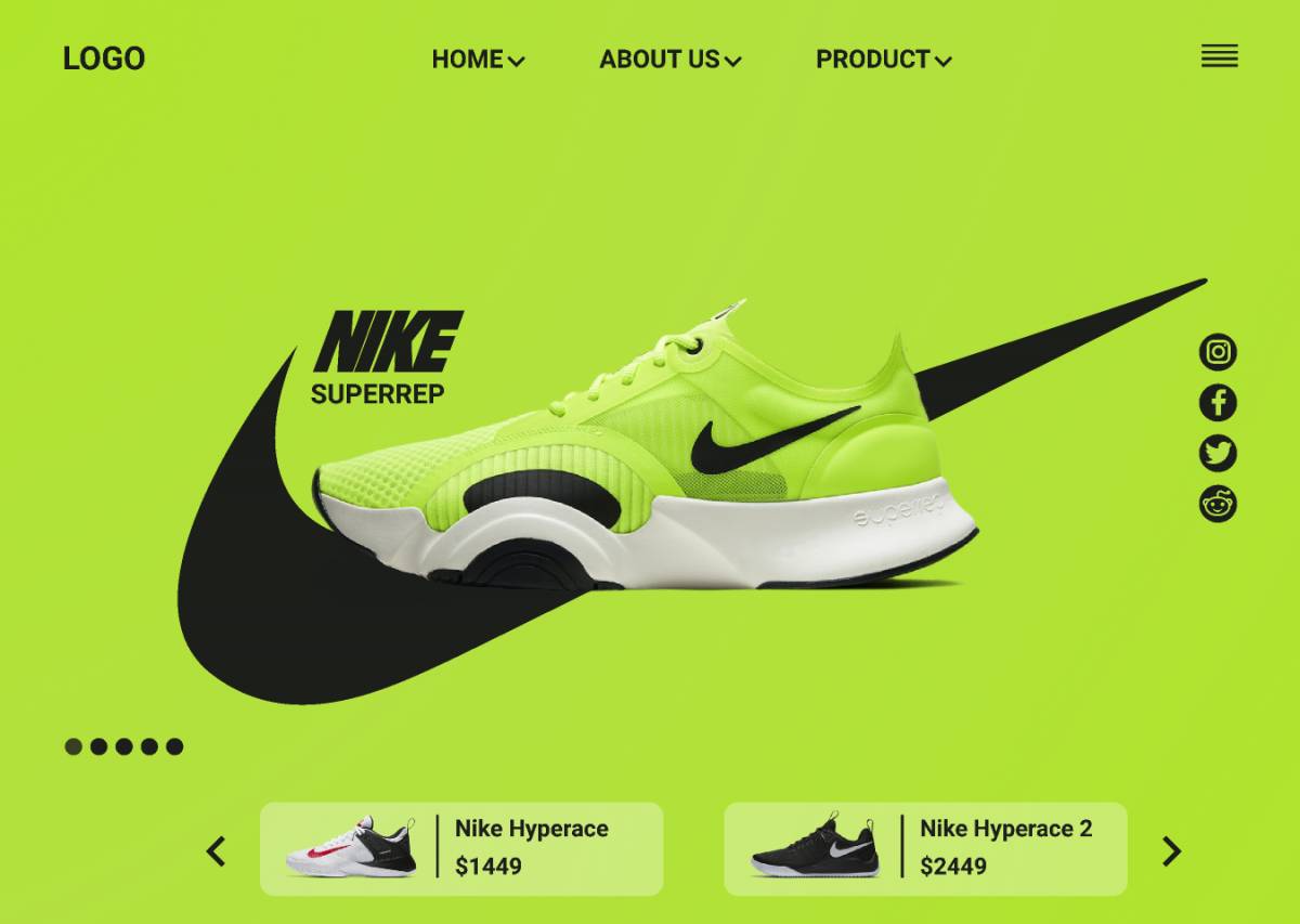 Figma UI Design NIKE Landing Page