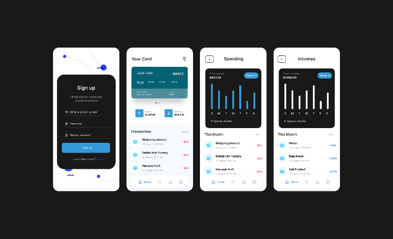 Figma UI kit - Crypto Dashboard Mobile Free Download