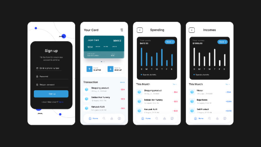 Figma UI kit - Crypto Dashboard Mobile Free Download