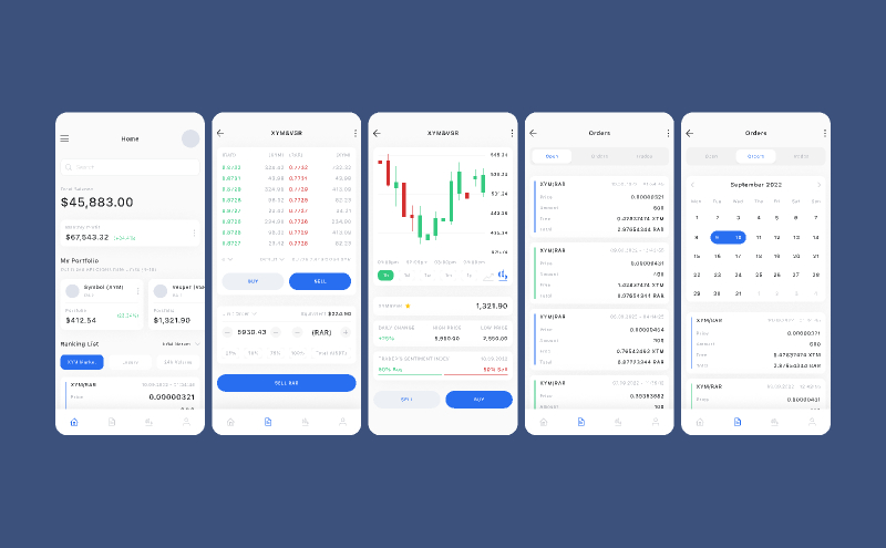 Figma UI kit - Crypto design Mobile App Template