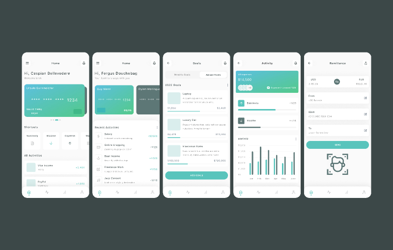Figma UI kit - Finance Banking Mobile App Free Download