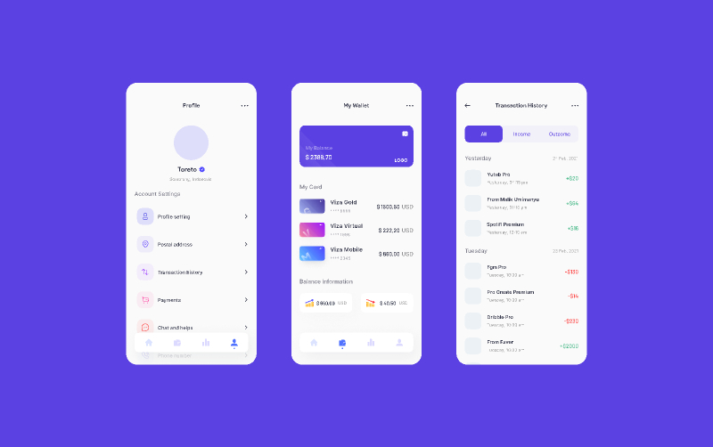 Figma UI kit - Finance Mobile App Free Download