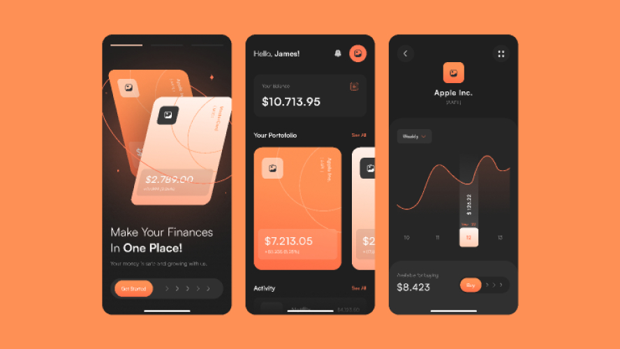 Figma UI kit - Financial Mobile App Free Download