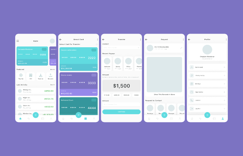 Figma UI kit - Wallet Finance Mobile App Free Download