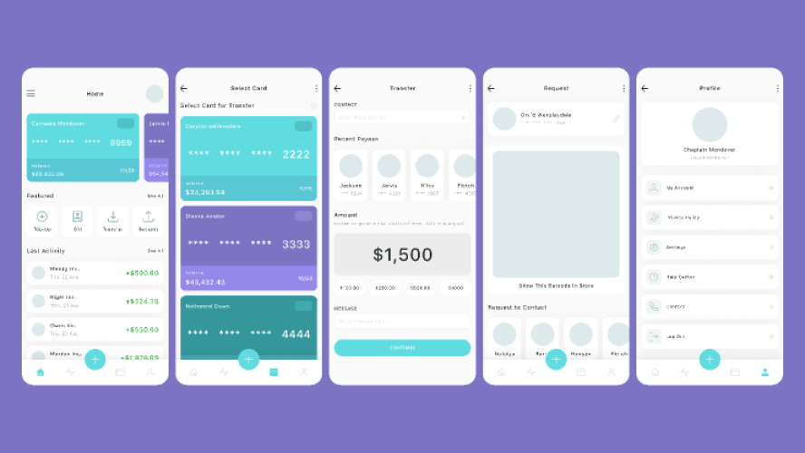 Figma UI kit - Wallet Finance Mobile App Free Download