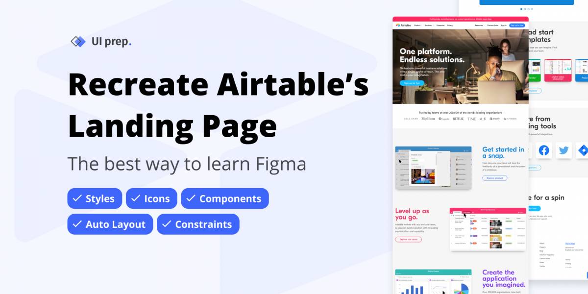 Figma UI Prep Project Landing Page