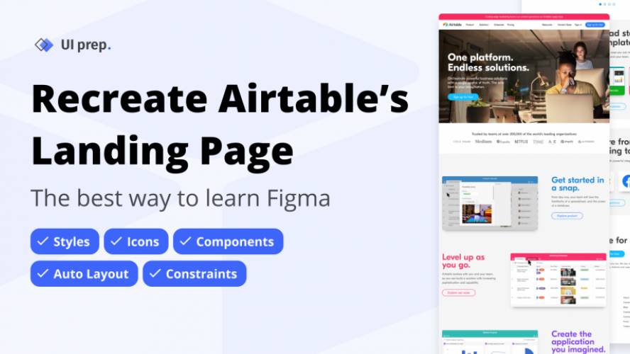 Figma UI Prep Project Landing Page