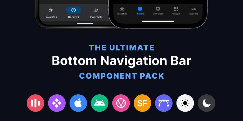 Figma Ultimate Bottom Navigation Bar Component Pack