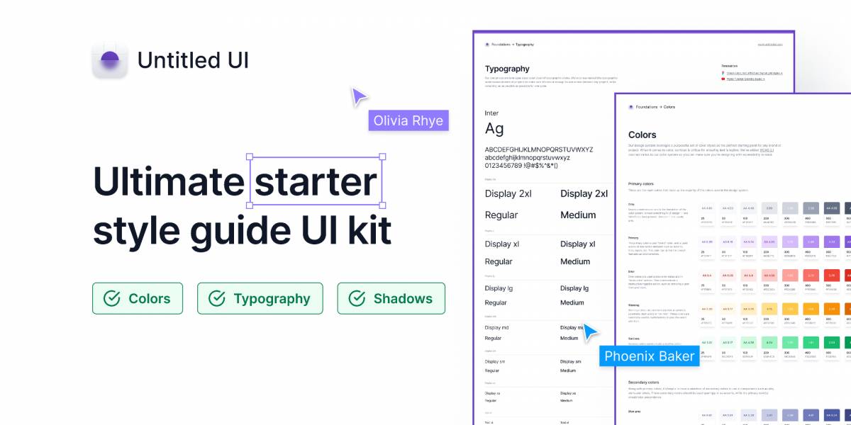 Figma Ultimate starter style guide UI kit