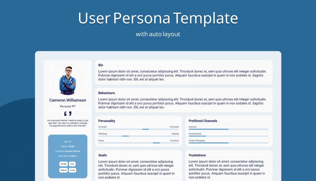 Figma User Persona Template (with auto layout)