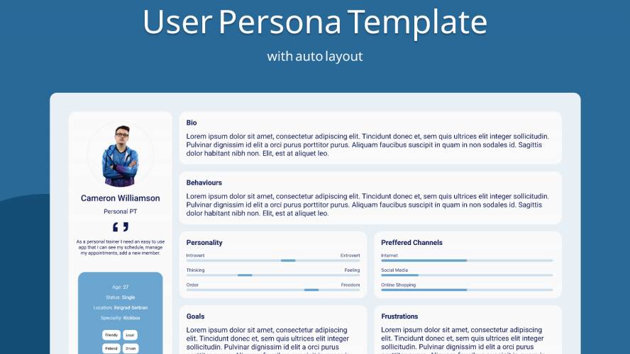 Figma User Persona Template (with auto layout)