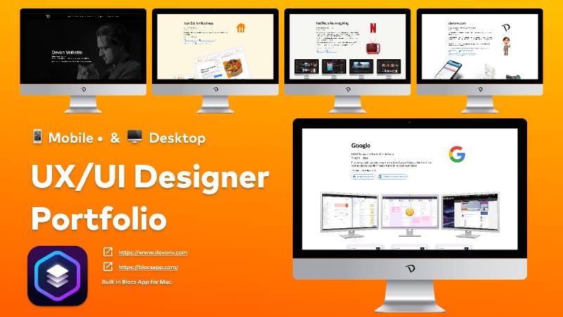 Figma UX / UI Design Portfolio • Blocs App Mockup