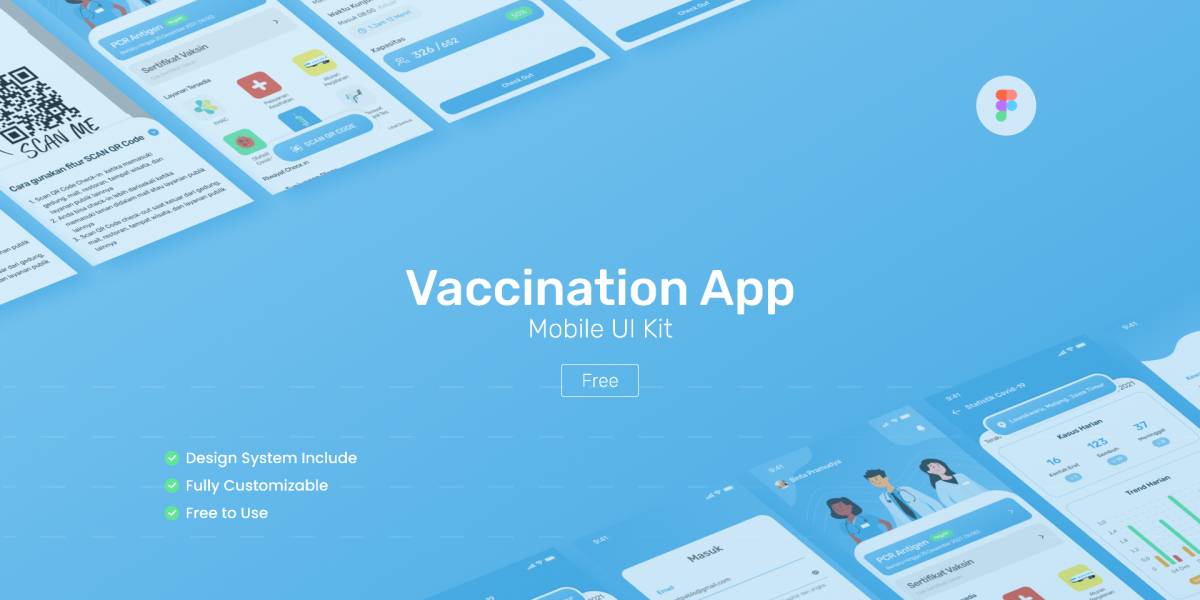 Figma Vaccination App UI Kit