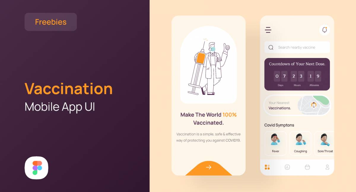 Figma Vaccination Mobile app UI