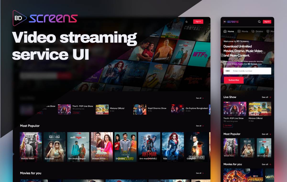 Figma Video streaming service