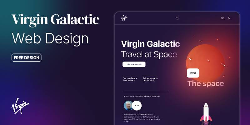 Figma Virgin Galactic Web Design