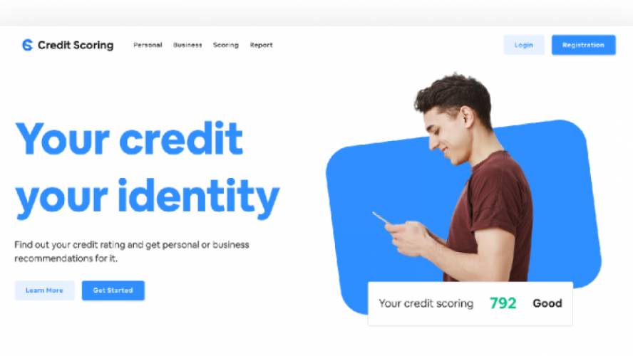 Figma Visual Exploration Landing Page Credit Scoring Company