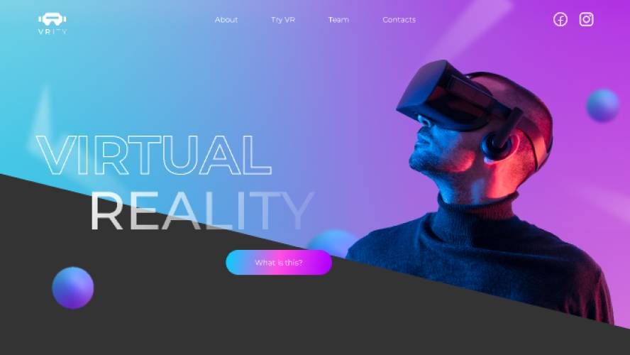 Figma VRity UI web design