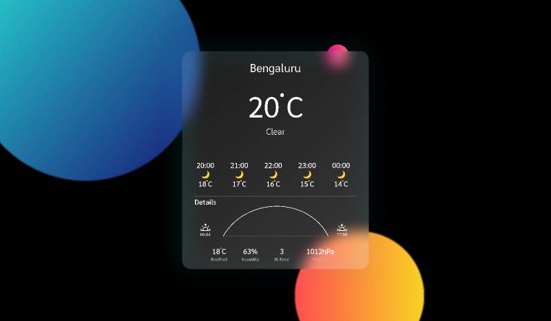 Figma Weather App Widget