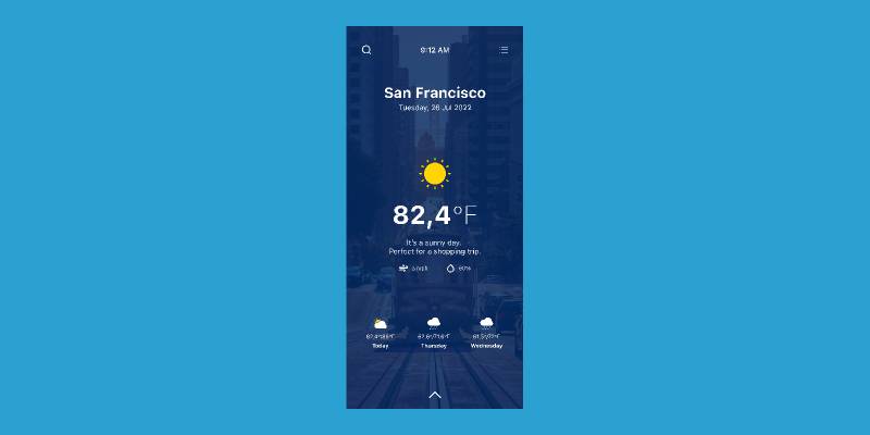 Figma Weather Mobile App Concept