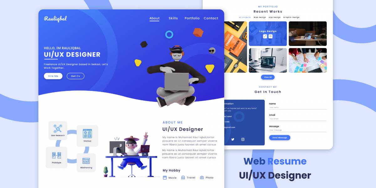 Figma Web Resume UI /UX Designer