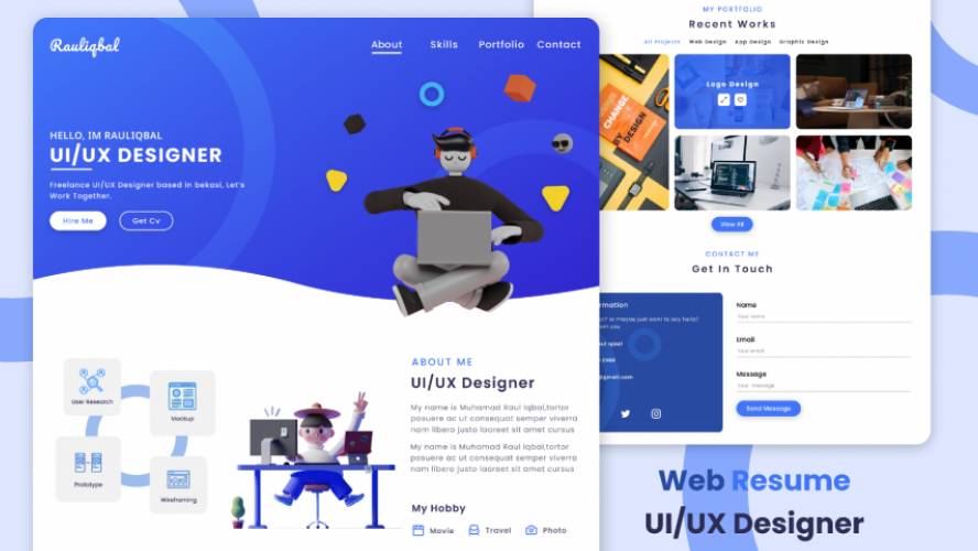 Figma Web Resume UI /UX Designer