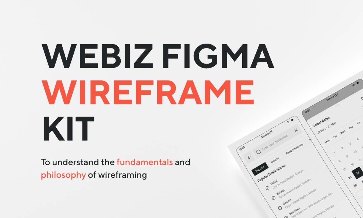 Figma Webiz Wireframe UI Kit Template