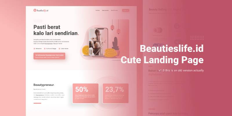 Figma Website Landing Page for BeautiesLife