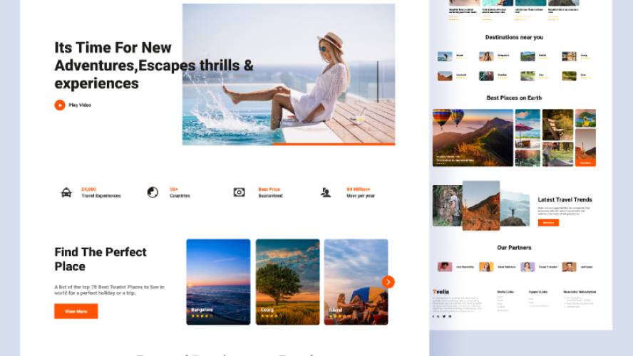 Figma Website Template for Travel Agencies