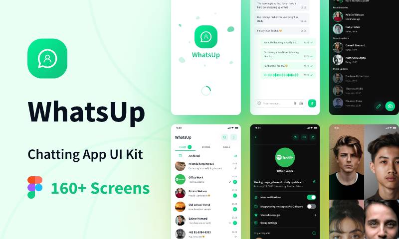 Figma WhatsUp - Chatting App UI Kit