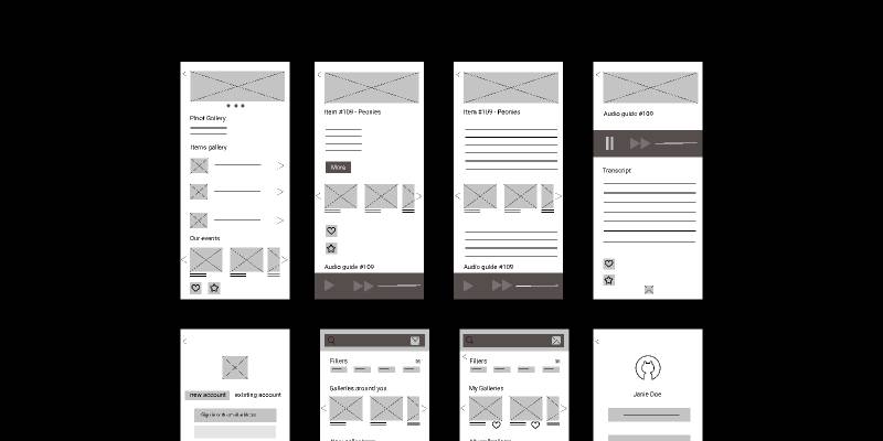 Figma Wireframe Gallery App Template