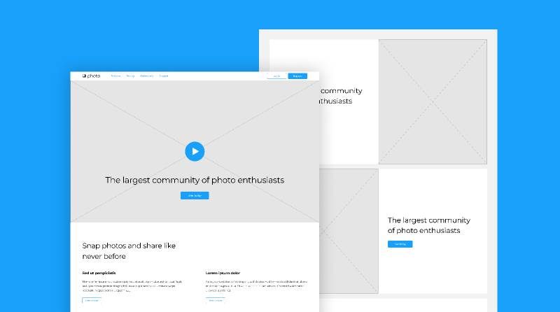 Figma Wireframe Website Template