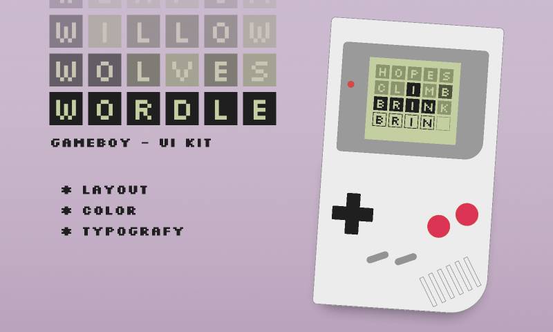 Figma WORDLE gameboy ui kit