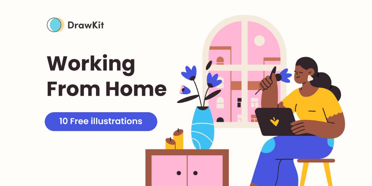 Figma Working from home Illustrations