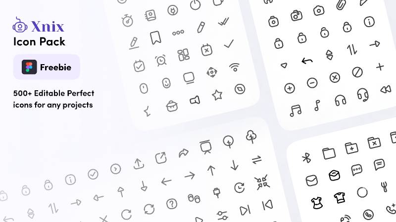 Figma Xnix Icon pack - 500+ Editable lines icons