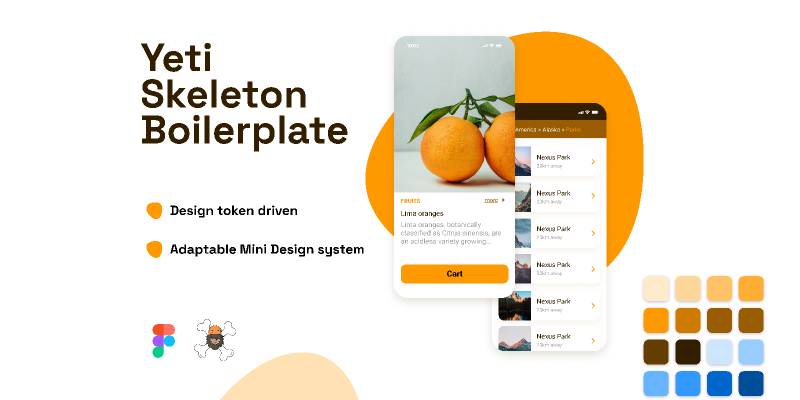 Figma Yeti UI boilerplate Design token driven
