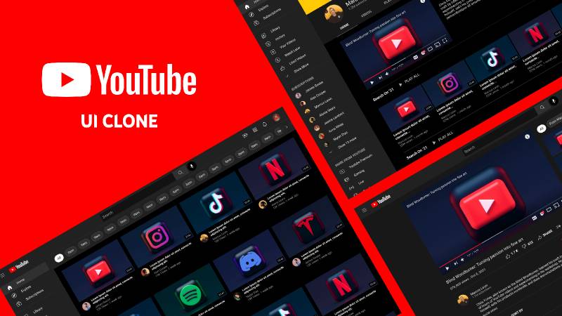 Figma YouTube UI Clone Design