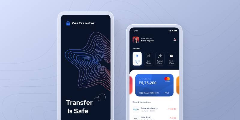 Figma ZeeTransfer - Transfer Money Mobile App Template
