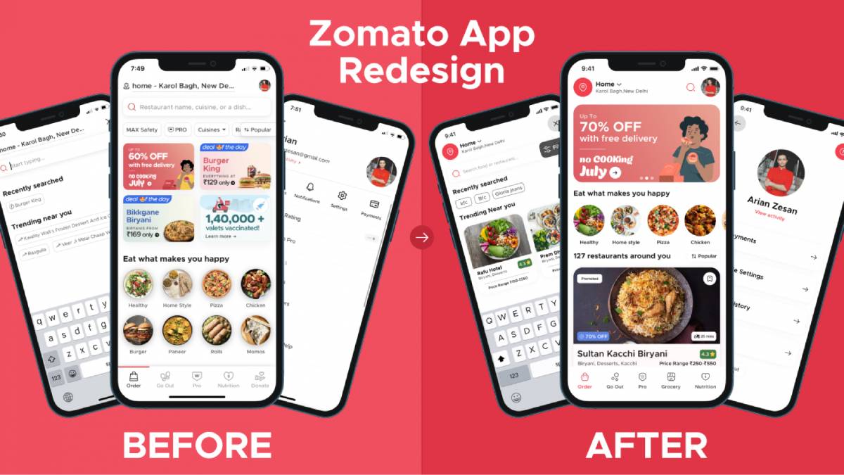 Figma Zomato App Redesign Free Download