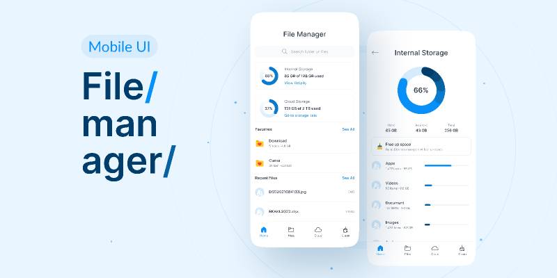 File Manager App - Figma Mobile Template