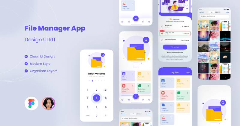 File Manager Figma Mobile Template