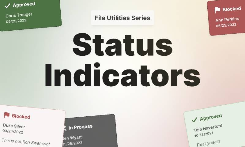 File Utilities Status Indicators Figma Template